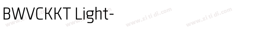BWVCKKT Light字体转换